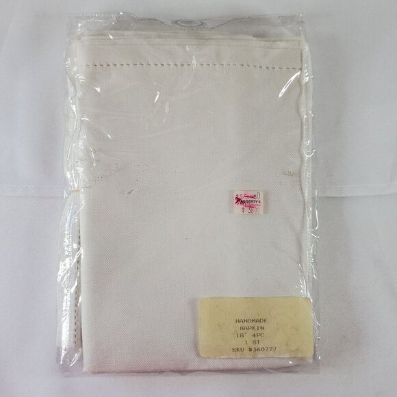 VTG Peking Handcrafts 18" Cotton Napkins Set Of 4 With Embroidery 100% Cotton - Picture 5 of 10